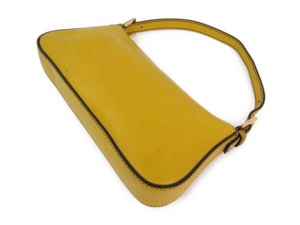 142805 170 2 Fendi Baguette Shoulder Bag Leather Yellow