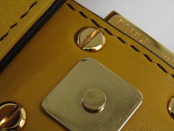 142805 170 9 Fendi Baguette Shoulder Bag Leather Yellow