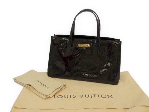 143414 170 11 Louis Vuitton Monogram Vernis Wilshire PM Handbag Amarant