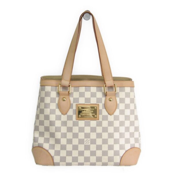 146129 1234 1 Louis Vuitton Damier Hampstead Handbag Azur