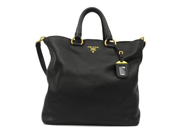 15083123 1 b Prada 2WAY Shoulder Bag Black