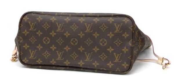 15635 2 Louis Vuitton Neverfull MM Tote Bag Monogram with Pouch Red