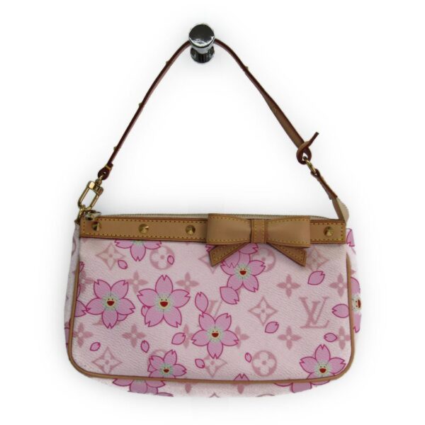 156896 170 1 Louis Vuitton Monogram Cherry Blossom Pochette Accessory Handbag Rose