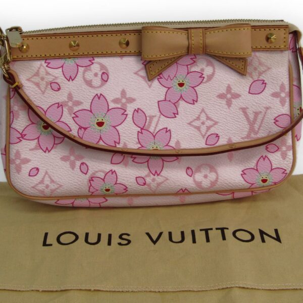 156896 170 10 Louis Vuitton Monogram Cherry Blossom Pochette Accessory Handbag Rose