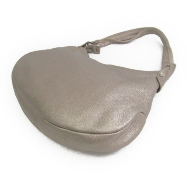 165700 170 2 Salvatore Ferragamo Vara Shoulder Bag Leather Metallic Beige