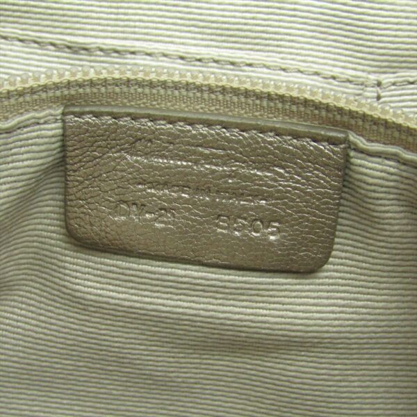 165700 170 9 Salvatore Ferragamo Vara Shoulder Bag Leather Metallic Beige