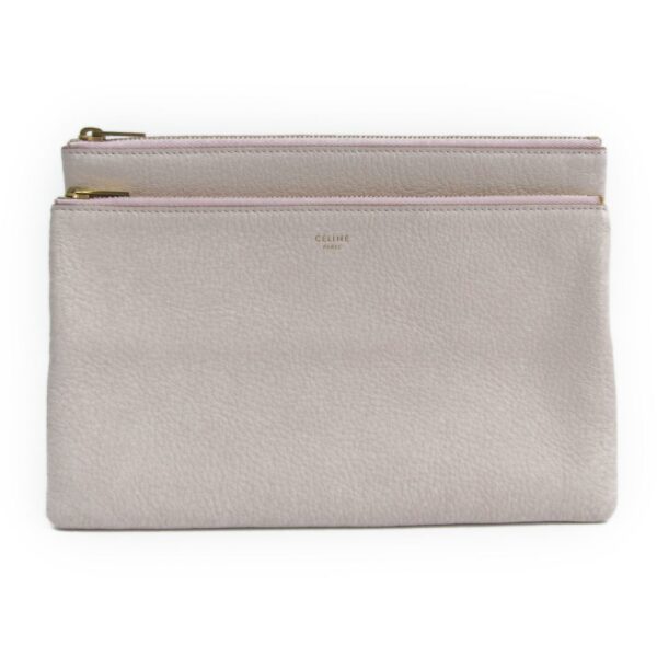 170236 170 1 Celine Duo Clutch Bag Leather Rose Pink