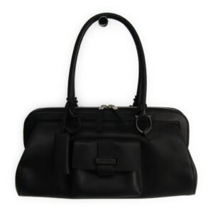 183444 1234 1 Prada Shoulder Bag Saffiano Leather Black