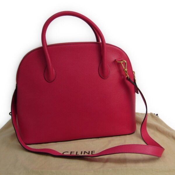 183798 1234 13 Celine Handbag Leather Pink