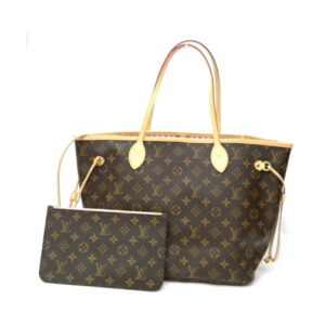 18842 1 Louis Vuitton Neverfull MM Monogram Canvas Flower Shoulder Bag