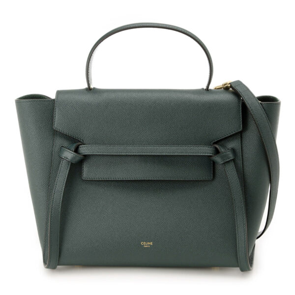 18910 3zva 31an02 Celine Handbag 2WAY Green