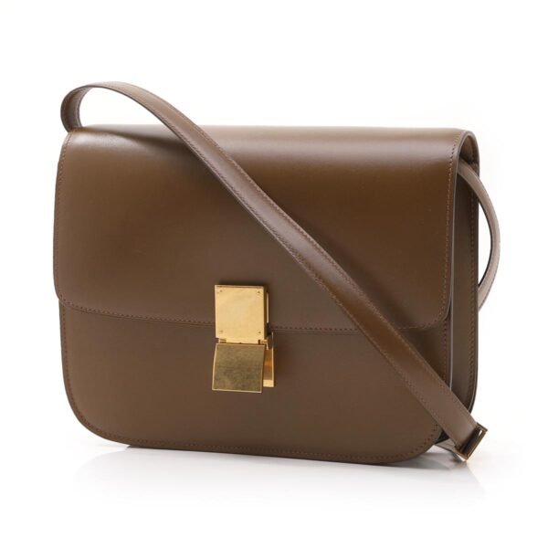 18917 3dls 04fg01 Celine Shoulder Bag Brown