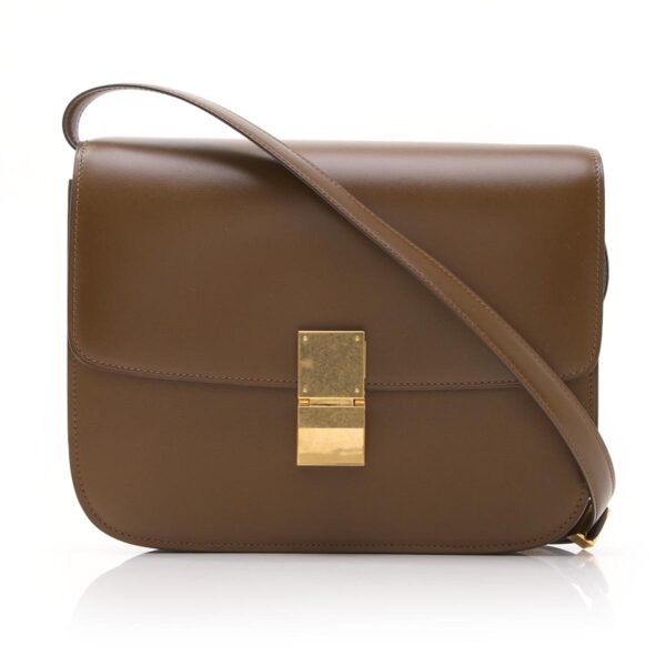 18917 3dls 04fg02 Celine Shoulder Bag Brown