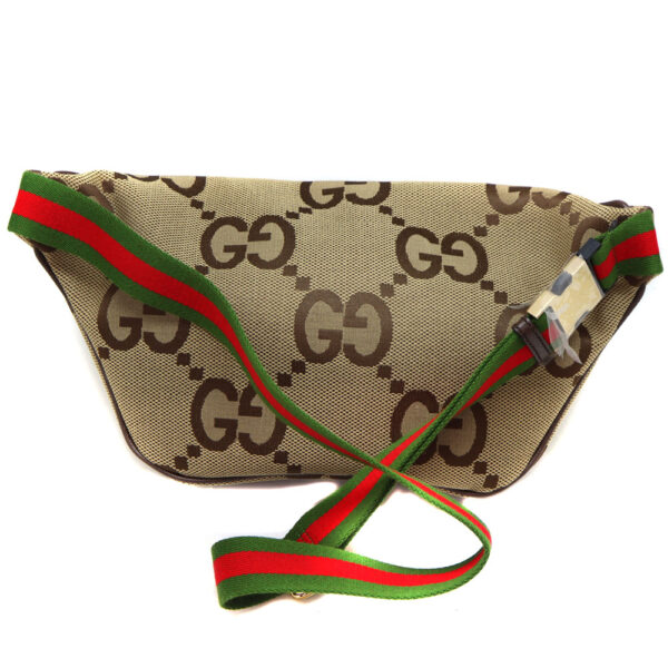 1906 2 Gucci Jumbo GG Belt Bag Leather Canvas Beige