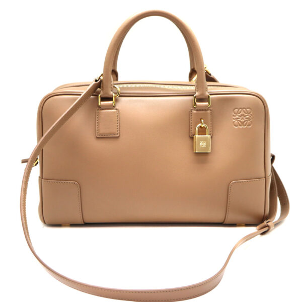 1919 1 Loewe Amazona 28 2WAY Leather Bag Beige