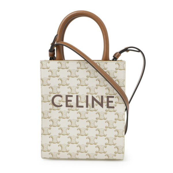 19437 2bzk 01bc02 Celine Mini Cabas Leather Tote Bag White