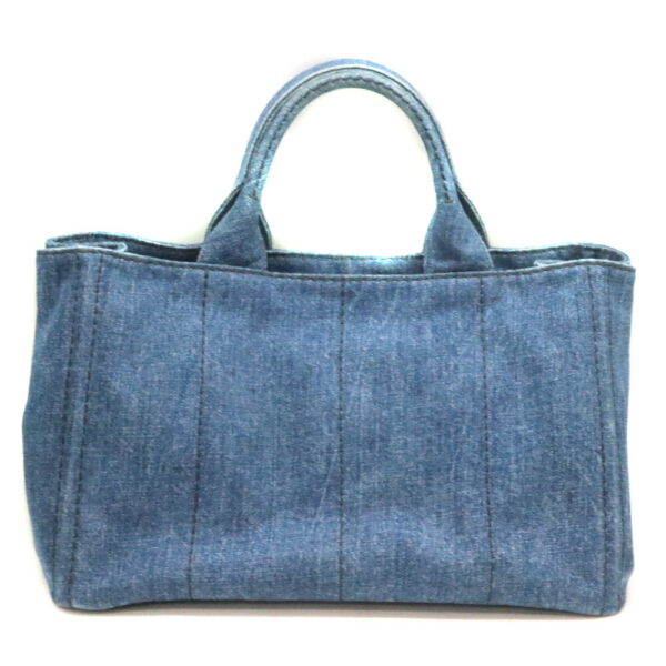 1944 2 Prada Kanapa Tote 2WAY Handbag Shoulder Bag Denim Blue