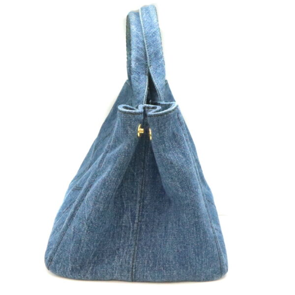 1944 3 Prada Kanapa Tote 2WAY Handbag Shoulder Bag Denim Blue