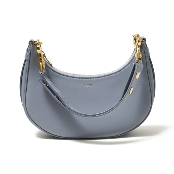 19692 3dgq 07au02 Celine Ava Leather Shoulder Bag Blue