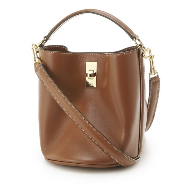 19757 3cr4 04lu01 Celine Teen Bucket 16 Leather Handbag Brown