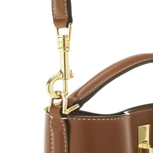 19757 3cr4 04lu09 Celine Teen Bucket 16 Leather Handbag Brown