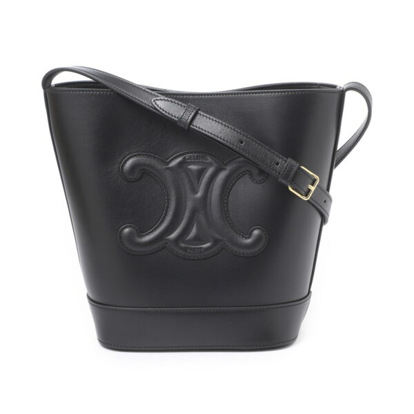 19824 3du3 38no02 Celine Small Bucket Cuir Leather Shoulder Bag Black