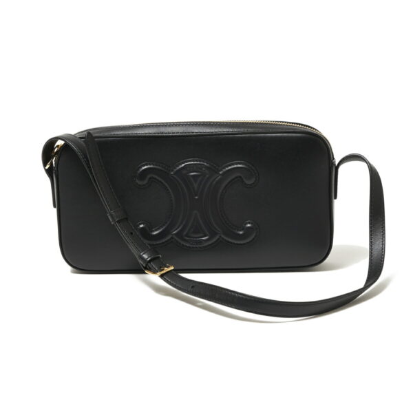 19918 3du3 38no02 Celine Cuir Leather Shoulder Bag Black