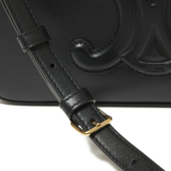 19918 3du3 38no09 Celine Cuir Leather Shoulder Bag Black