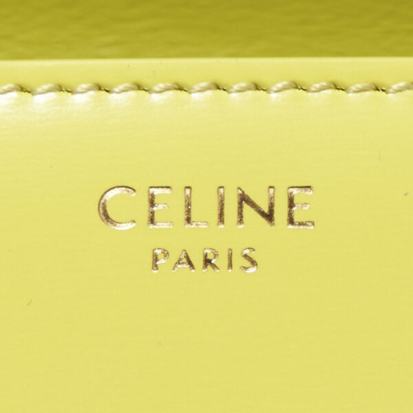 19924 3bf4 11an08 Celine Cuir Leather Shoulder Bag Yellow