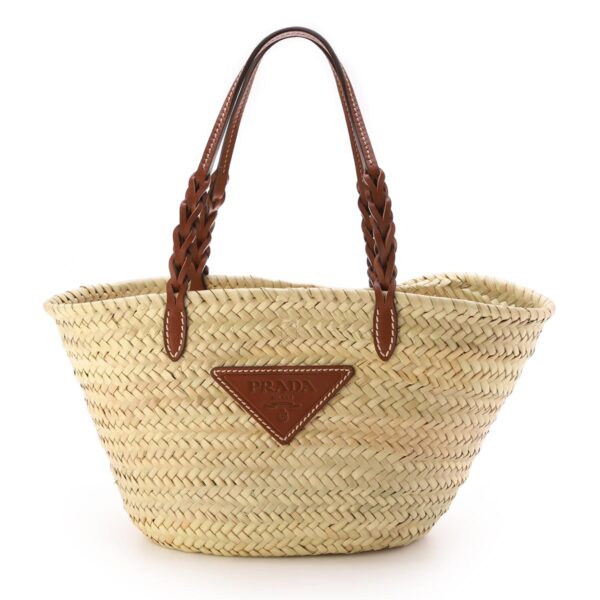 1bg314 o2dij f0a5t05 Prada Basket Tote Bag Raffia Beige