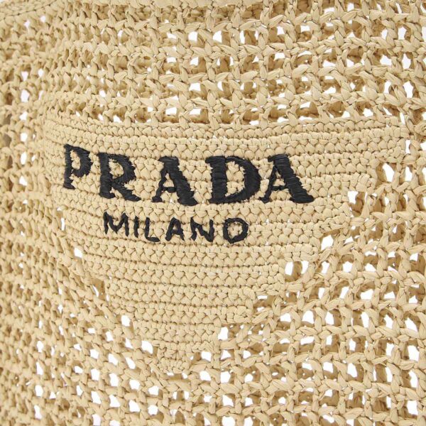 1bg393 oo2a2t 001808 Prada Rafia Tote Bag Raffia Beige