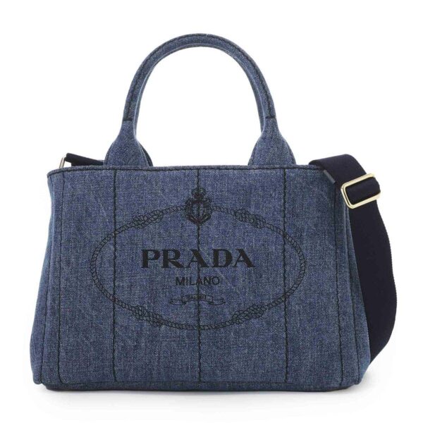 1bg439 ooaj6 f000807 Prada Canapa Denim 2Way Handbag Denim Blue