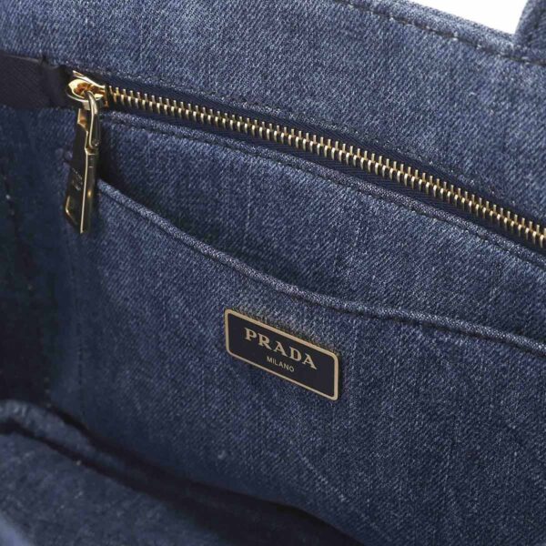 1bg439 ooaj6 f000810 Prada Canapa Denim 2Way Handbag Denim Blue