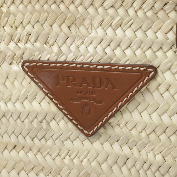 1bg463 oo2du f0a5t09 Prada Basket Tote Bag Raffia Brown