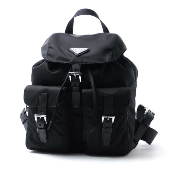 1bz677 oov44 f000202 Prada Vela Backpack Nylon Black