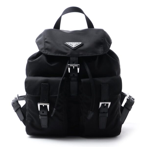 1bz677 oov44 f000204 Prada Vela Backpack Nylon Black