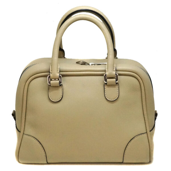 2 Loewe Amazona 75 Leather Handbag Beige