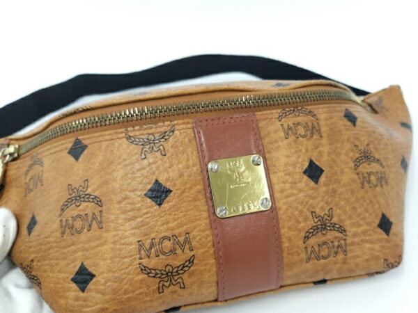 2000013252000046 8 MCM Waist Bag Visetos Leather Brown