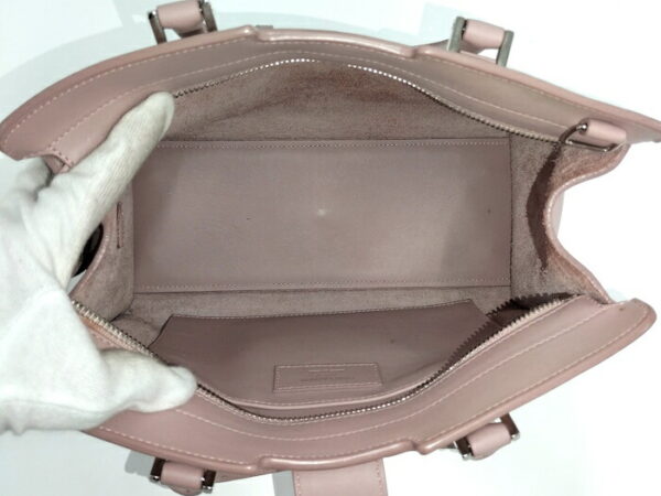 2000015258200027 8 Yves Saint Laurent Baby Cabas Leather 2way Shoulder Bag Pink Beige