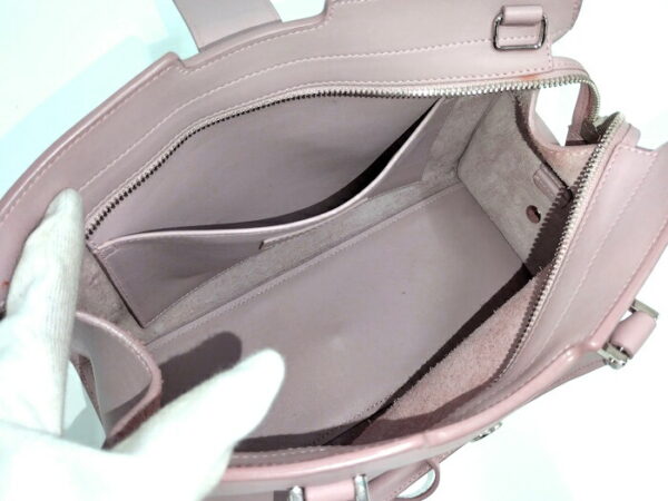 2000015258200027 9 Yves Saint Laurent Baby Cabas Leather 2way Shoulder Bag Pink Beige