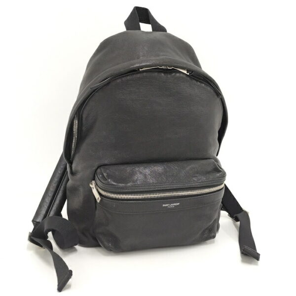 2000015258800026 1 Yves Saint Laurent Leather Backpack Black