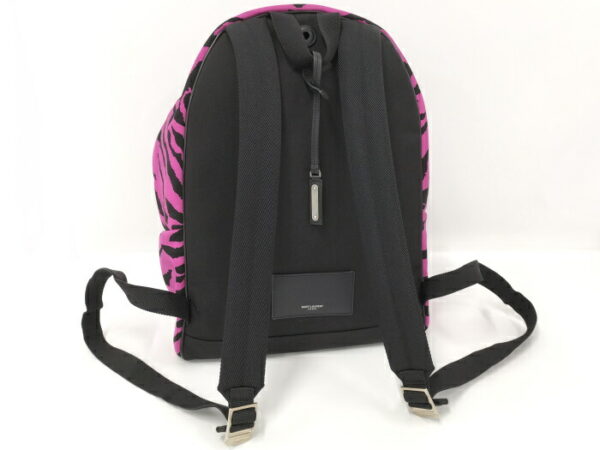 2000025252000016 4 Saint Laurent Paris Zebra Canvas Backpack Pink