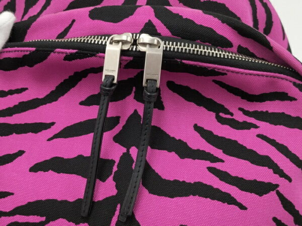 2000025252000016 6 Saint Laurent Paris Zebra Fabric Backpack Pink