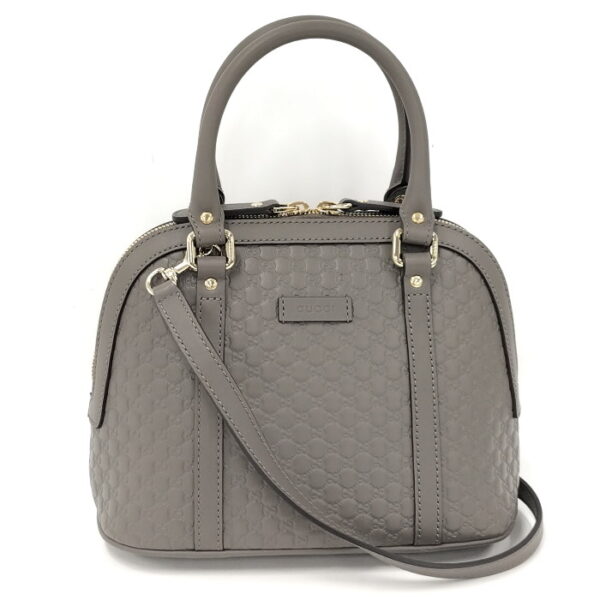 oplus 256 Gucci 2way Shoulder Bag Leather Gray