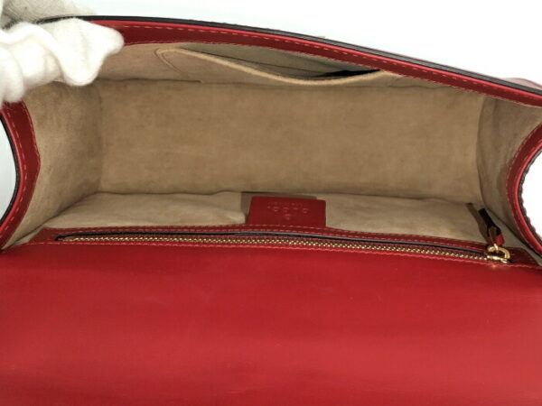 2000087252000437 8 Gucci Sylvie Shoulder Bag Leather Red