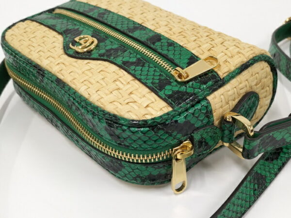 2000087252000500 4 Gucci Ophidia Shoulder Bag GG Marmont Straw Python Green