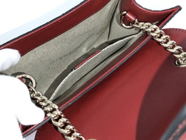 2000087252000517 9 Gucci Emily Chain Shoulder Bag Horsebit Leather Red