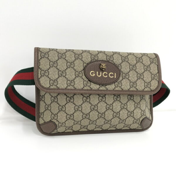 2000087252000605 1 Gucci Body Bag Sherry Line GG Supreme Brown