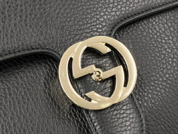 2000087252000655 6 Gucci Shoulder Bag Interlocking G Leather Black