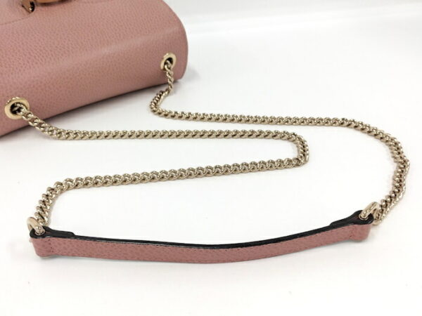 2000087252000688 4 Gucci Chain Shoulder Bag Interlocking G Leather Pink